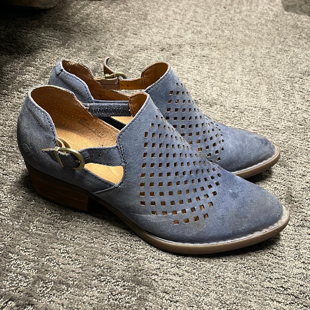 Born size 10 blue booties